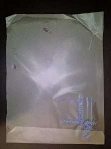 Foglio scritto del piano di gomma